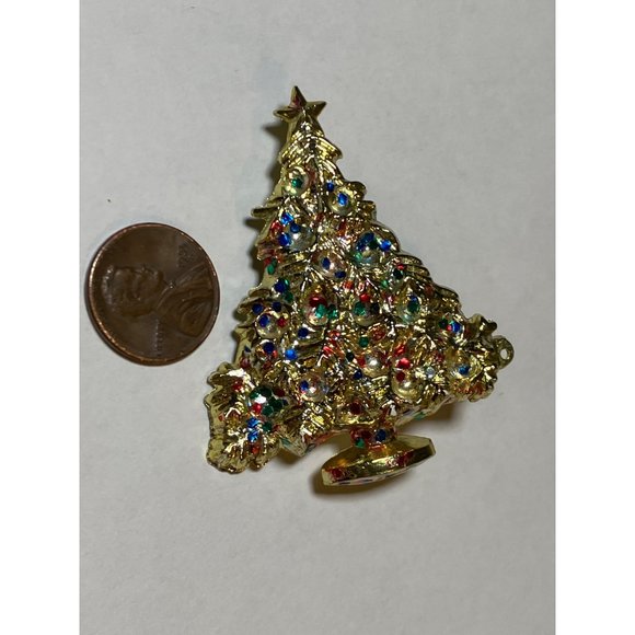 Christmas Tree Pin Brooch Holiday Jewelry - Picture 6 of 8